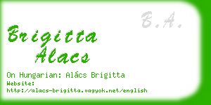 brigitta alacs business card